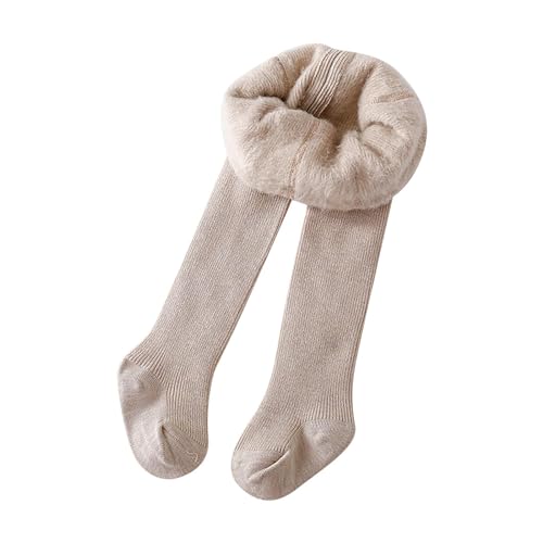 Kids Baby Girls Solid Color Fleece Lined Tights Toddler Stretchy Pantyhose Knit Leggings Infant Thick Cotton Stockings