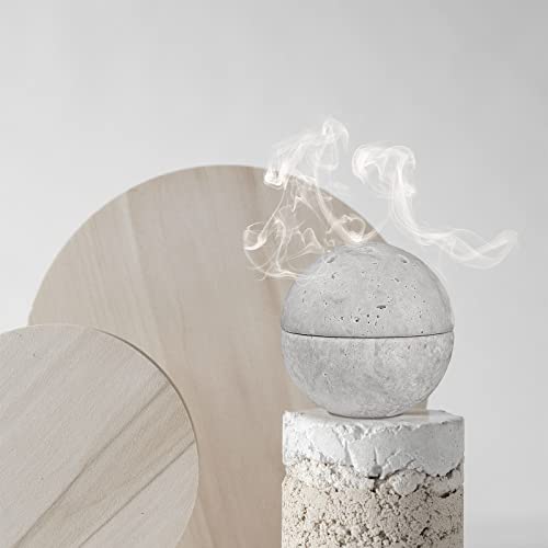 Natural Marble Incense Burner, Travertine Round Incense Cone Burner, Handmade Incense Burner Travertine Decor Hoom Room Shop Yoga Spa #TOP6