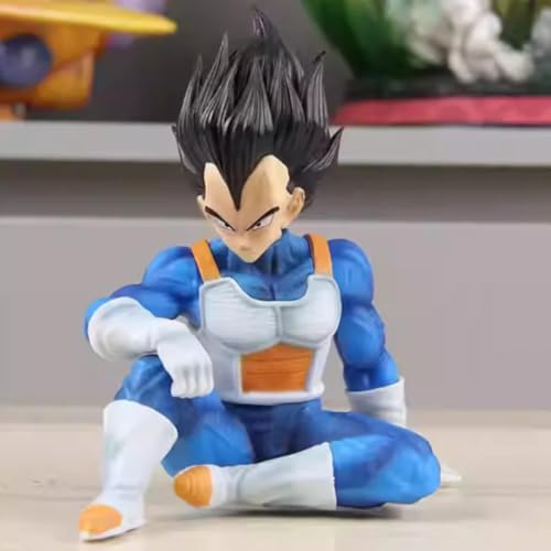 Image of FUNFOB Vegeta Action Figure Height -16 Collectible for Anime Fans Manga Weeb PVC Multicolour | Vegeta Sitting
