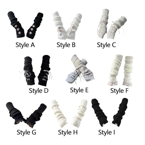Enakshi® Arm Warmers Thumb Hole Gloves Winter Knitted Mittens Fashion for Women Girls black with star|Clothing Shoes & Accessories | Womens Accessories | Gloves & Mittens - Image 4 thumbnail