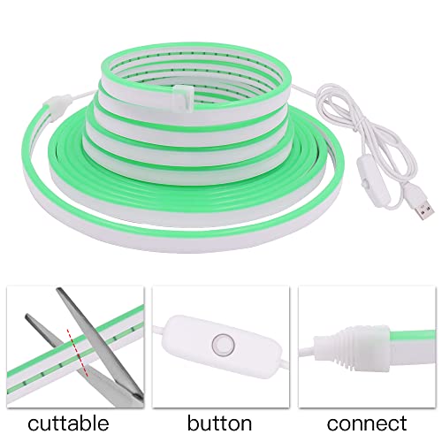 KISUFU LED Strip, 5m Rope Light, 120 LEDs/m, Waterproof Silicone Flexible LED Strips - Image 3