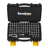 Renekton Security Bit Set 1/4-inch Adapters Phillips Slotted Hex Torx Star Tamperproof Pozi Square Spanner Torque Tri-Wing Clutch Spline Wing Nut, Security Torx Bit Set, S2 Steel, 83 Piece Set