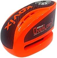 Trava Disco Moto C/Alarme Kovix Cadeado Antifurto Reforçada knx (Laranja)
