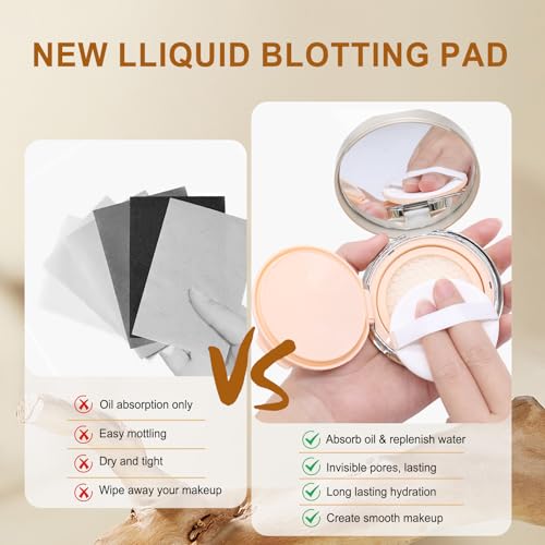 face oil blotting cushion instead of oil blotting paper sheets for oily skin oil absorbing liquid mattifying cushion moisturizing amp smoothing pores with natural tea tree oil control for make up