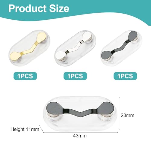Image of 3Pcs Specs Holder with Magnetic Badges, Eyeglass Holder and Sunglasses Organizer for Office and Travel Use