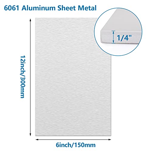 Aodestiny METALSHEETS-6X12X6-220912-FA 1/4Inch Thick Aluminum Sheet Plate thumb #1