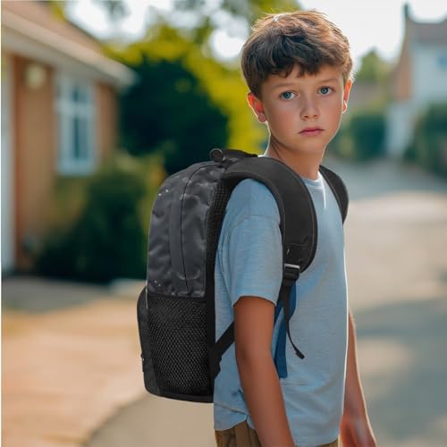 Space Astronaut Middle School Backpack for Boys Bookbags with Lunch Box and Pencil Case Cool Backpacks for Boys Teens Schoolbags with Compartment for Elementary Students 4 Pcs3