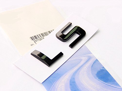 Yoaoo 2X Oem Black Ls Letter Nameplate Emblem Badge Replacement For Silverado Tahoe Sierra Suburban Glossy #TOP1