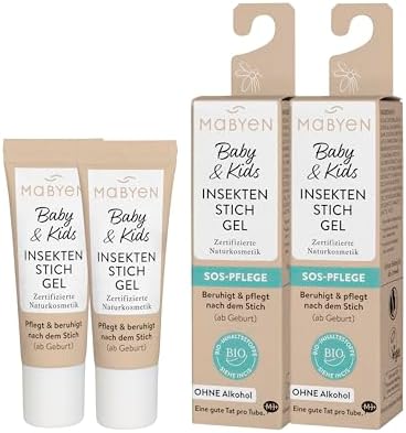 MABYEN Insektenstichgel für Babys und Kinder ab Geburt, alkoholfrei, 2x10ml