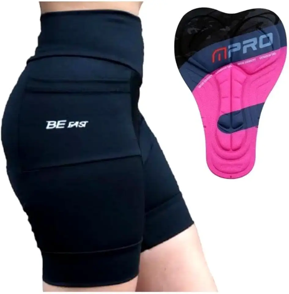 Bermuda Ciclista Feminina Short Ciclismo Forro de Gel Bolso