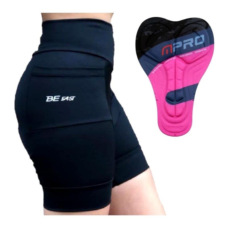 Bermuda Ciclista Feminina Short Ciclismo Forro de Gel Bolso