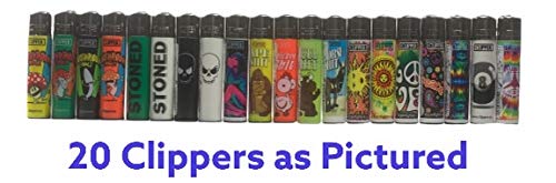 20 Brand New Full Size Refillable Original Clipper Lighters