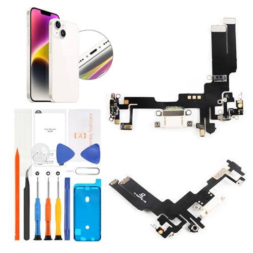 SRJTEK for iPhone 14 USB [d|[hC (White zCg)hbNRlN^{[hiA2882, A2884, A2883hbNRlN^tbNXP[u Cp Ή Hhe[vt USB|[gCi