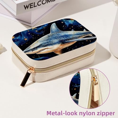 Boîte à bijoux de voyage velours Star Shark avec compartiments - 7