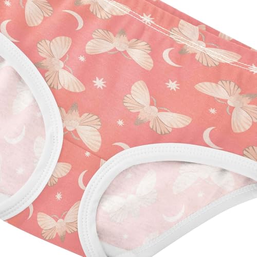 Girls' Underwear Moth Moon Cotton Stretch Comfort Toddler Panties4