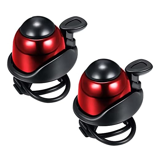 Cisixin 2PCS Timbre para Bicicleta,Campanas de Bicicleta de Aluminio Ajustable Accesorio Bicicleta Accesorio Bicicleta para Bicis Eléctricas, Bicicleta Carretera,Negro