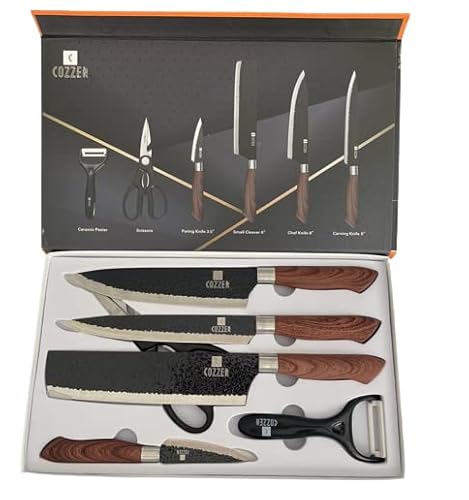 Conjunto De Faca Profissional Chef Cozzer Premium 6 Peças