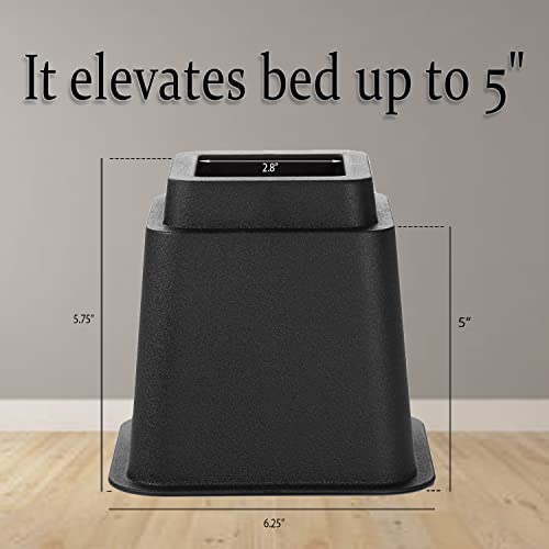 Holdn’ Storage Bed Risers, Furniture Risers 5 Inch Bed Lift - Set Of 4 Bed Riser Heavy Duty - Perfect For College Dorms #TOP6