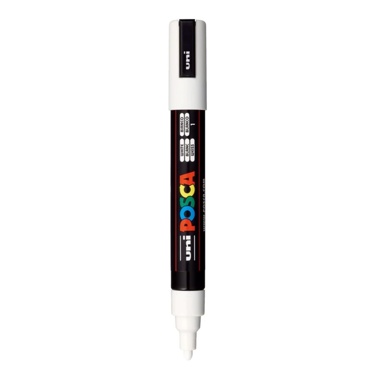 UNI-BALL Posca 5M 1.8-2.5 mm Bullet Shaped Paint Marker Pen | Reversible & Washable Tips | For Rocks Painting, Fabric, Wood, Canvas, Ceramic, Scrapbooking, DIY Crafts | White Ink, Pack of 1-image-7
