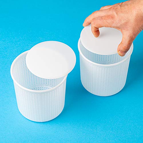 Cheese Making Cheese Mold With Press Follower Cheese Making Molds Cheese Molds Basket Mold Cheese Making Mould Rennet Cheese Making Rennet Goat Cheese Making Kit | 2 Pcs 2.60 Lbs Original Hozprom #TOP2