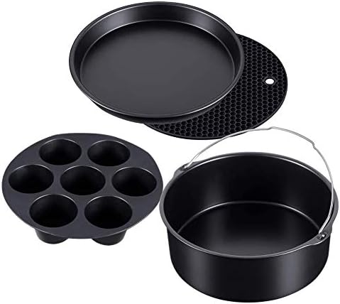 sunwes 4 Set Pressure Cooker, Steamer & Fryer Bakeware Accesories Compatible for Ninja Foodi 5&6.5&8 QtOP101 OP301 OP302