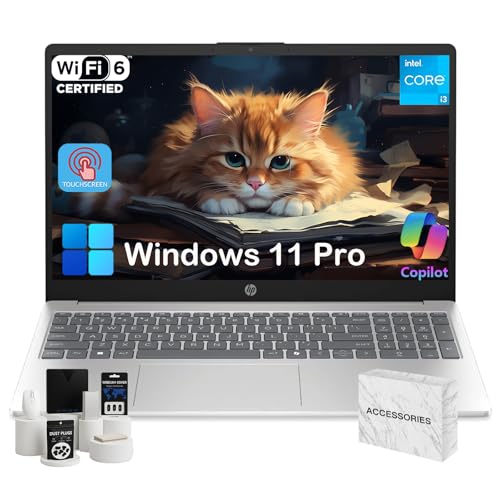 HP フラッグシップ 15.6インチ タッチスクリーンノートパソコン - Intel 第13世代 Core i3 (最大4.5GHz) ? HDタッチディスプレイ ? ビジネス&学生向け ? AI Copilot ? Wi-Fi6 ? HDカメラ ? Wi