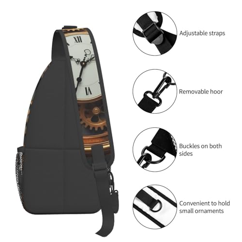 Bolso cruzado diagonal para hombre y mujer Rusty Steampunk miniatura 5