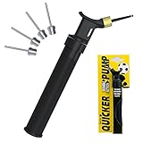 Ezire Ball Pump, Dual Action Hand Pump Portable Fast Push and Pull Ball Inflator with 4Pcs Needles Best for Basketball, Soccer, Football,Volleyball, Rugby Sport Ball Inflation