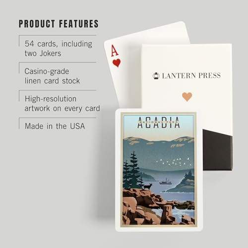 Baraja de 52 cartas tamaño Poker Acadia National Park miniatura 3