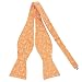 Pensee Mens Self Bow Tie Orange & Yellow Dot Floral Jacquard Woven Silk Bow Ties