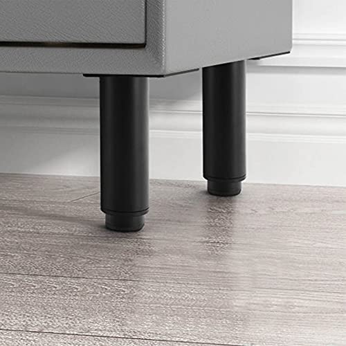 Neroraum 2 Pcs Adjustable Furniture Legs, 6"-9.8" Metal Bed Support Legs, Adjustable Furniture Feet, Bed Hardware Support Leg, Replacement Leg For Sofa Couch Chair Desk Table Cabinet, Black #TOP3