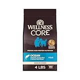 Wellness CORE Natural Grain Free Dry Dog Food, Ocean Whitefish, Herring & Salmon, 4-Pound Bag