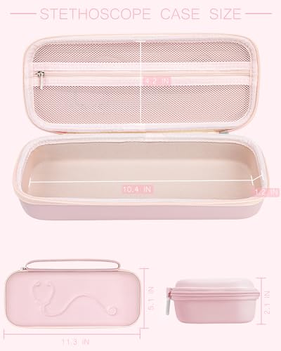 Image of Stethoscope Case for 3M Littmann Classic III & Lightweight II S.E, Pink