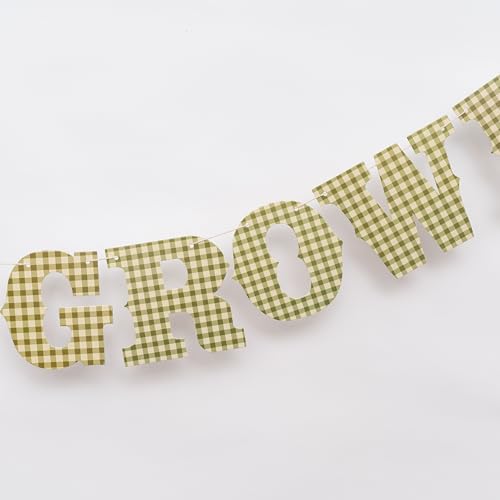 Image of ZAIBIANHAO Locally Grown Banner - Baby Shower Farmers Market Party Decorations,Wedding or Gardener Theme Bunting Garland for Boys or Girls