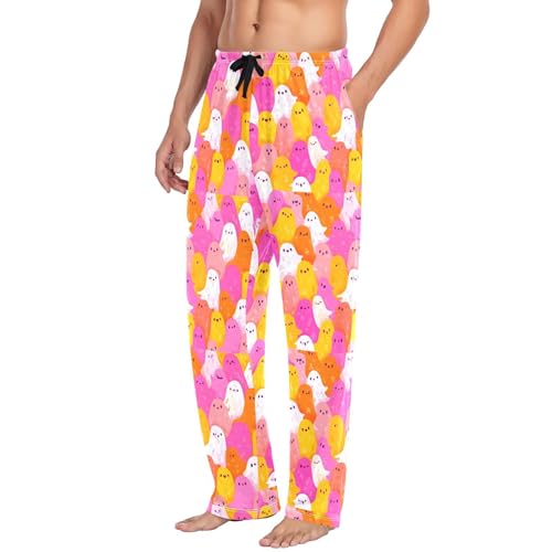 Colorful Spirits Men's Cotton Pajama Pants with Pockets and Drawstring Comfortable and Stylish,S4
