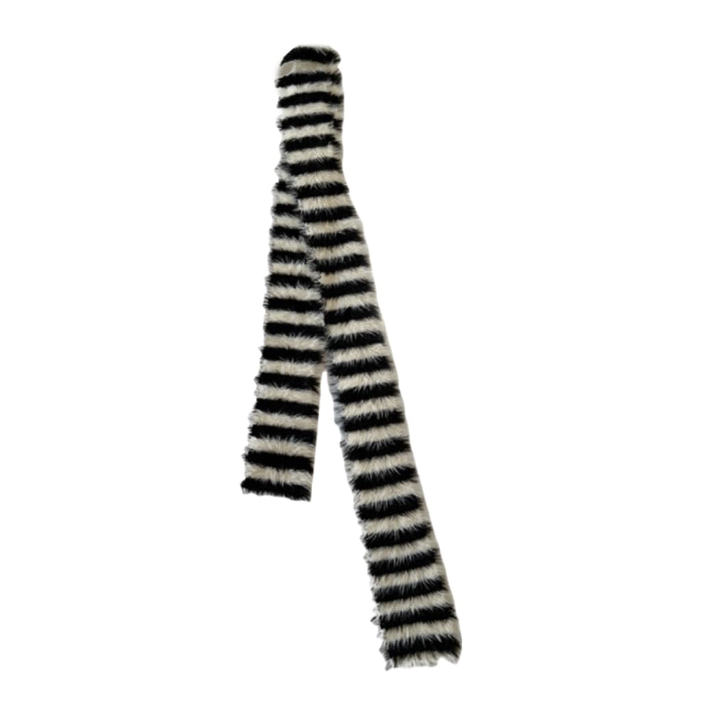 KADSXIYA Skinny Scarf Knit Striped Neckerchief Elegant Scarf Long Scarves for Women, Black and White, As derailed discription