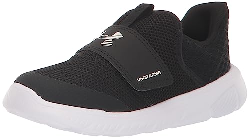 Under Armour Boys' Infant Flash, (001) Black/Black/White, 9, US