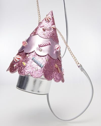 Betsey Johnson Candy Tree Glittler Sprinkle Meatallic Crossbody, Pink2