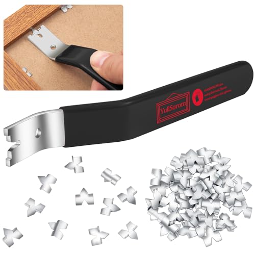 Opiniones y reviews de Enmarcado del mes. 37 Push Mate and Glazier's Point Driver Tool, herramienta de ajuste de esmalte con 150 puntos de empuje para enmarcar imágenes de vidrio punto de cruz (negro)