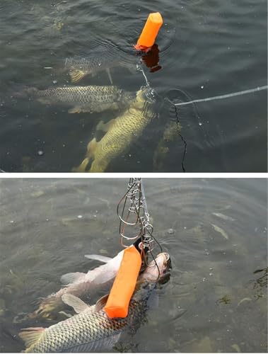 Mosquetón de acero inoxidable para pesca con 5 clips miniatura 4