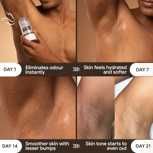 Image of Alum Stone, Underarm Roll On for Body Odour & Dark Underarms, Natural Deodorant that Fights Bacteria, Gentle for Sensitive Skin, Fragrance & Alcohol Free for Men & Women 60g