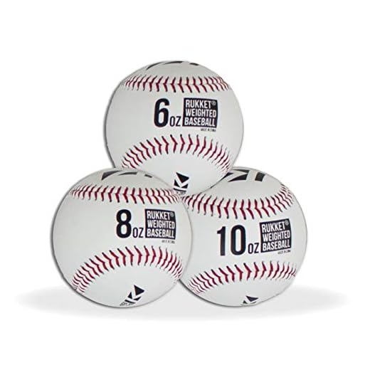 Rukket Weighted Pitching Baseballs, Progression Throwing Balls for Training, Heavy Softballs for Hitting, Batting & Fielding Practice (3 Pack)