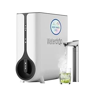 Waterdrop Reverse Osmosis System, Instant Hot Water Dispenser, 600 GPD, Reduce PFAS, Tankless, 2:1 Pure to Drain, Under Sink, TDS Reduction, Smart LED Faucet, Hot and Cold Water Dispenser Faucet