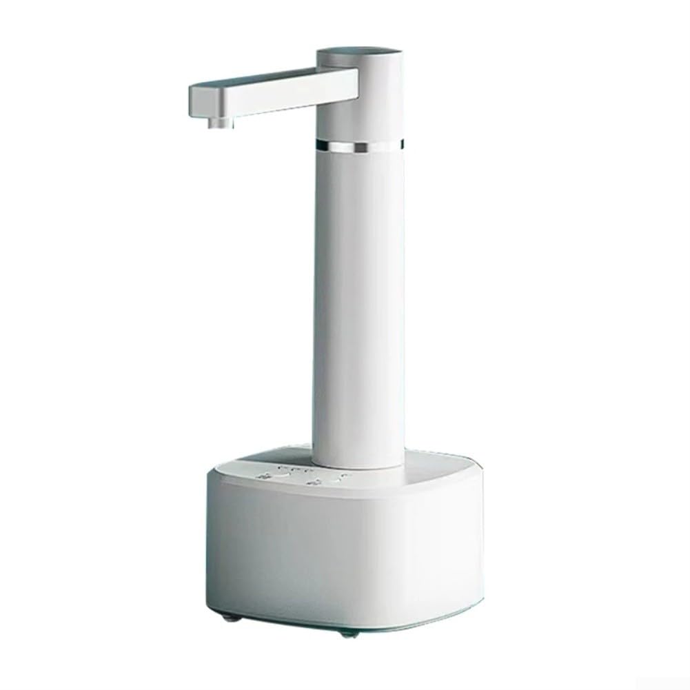 Dispensador de agua eléctrico portátil con ajustes ajustables, para uso doméstico y de oficina (blanco)
