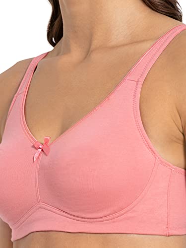 Image of Jockey FE41 Women Wirefree Non Padded Super Combed Cotton Elastane Stretch Full Coverage Everyday Bra with Concealed Shaper Panel