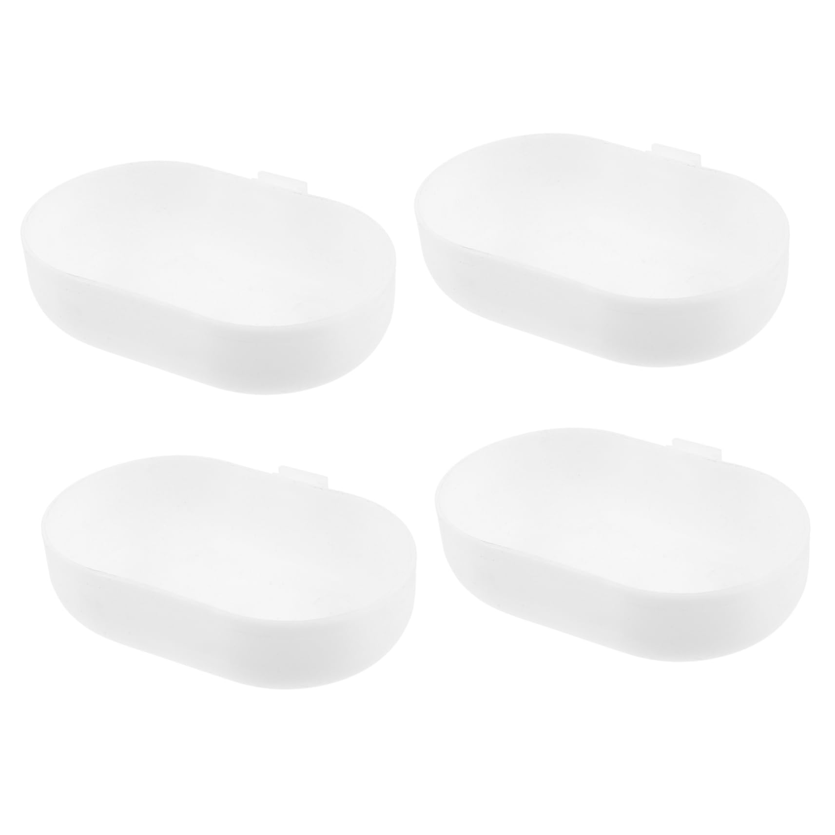 POPETPOP 5 Set Bagno per Uccelli Accessori Pappagalli Accessori per Pappagalli Pratica Vasca da Bagno A Pappagallo Vasca da Bagno A Gabbia per Pappagalli Plastica Bianca 5 Pezzi * 5