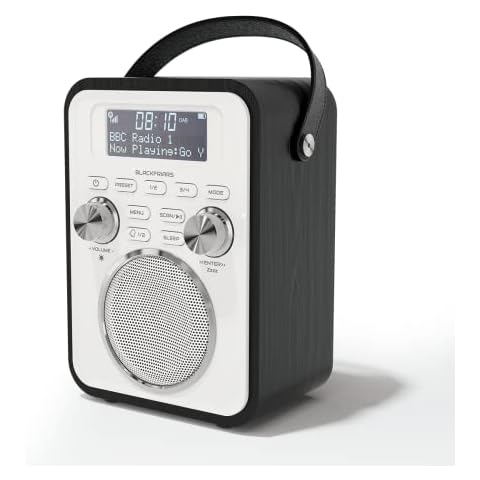 DAB+ DAB FM Digital Radio, Fully Portable, Wireless Bluetooth 5.0, Dual Alarms, Mains & Battery powered 12 hour playtime, Powerful 30 Watts (AZATOM Blackfriars 2 Black) Cover