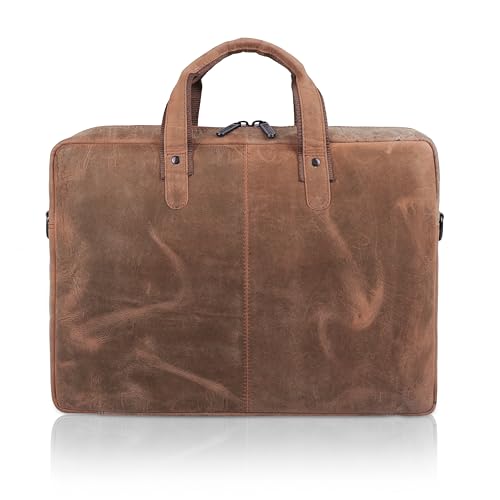 Image of WildHorn Leather Laptop Messenger Bag for Laptop /MacBook up to 15 inch| Padded Laptop Compartment |Office Bag I 365 Days Warranty