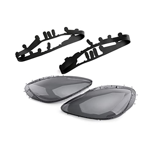 Topteng Headlight Replacement Lens Driver Passenger L+R PAIR Smoke For 05-13 C6 Corvette