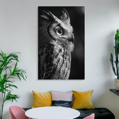 Impression d'art mural hibou rompre la monotonie d'un mur blanc - 6